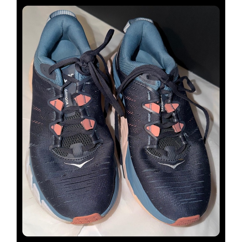 Hoka Gaviota 3 Women 8 Blue Pink Stability Running Shoes Sneaker 1113521 OBRS